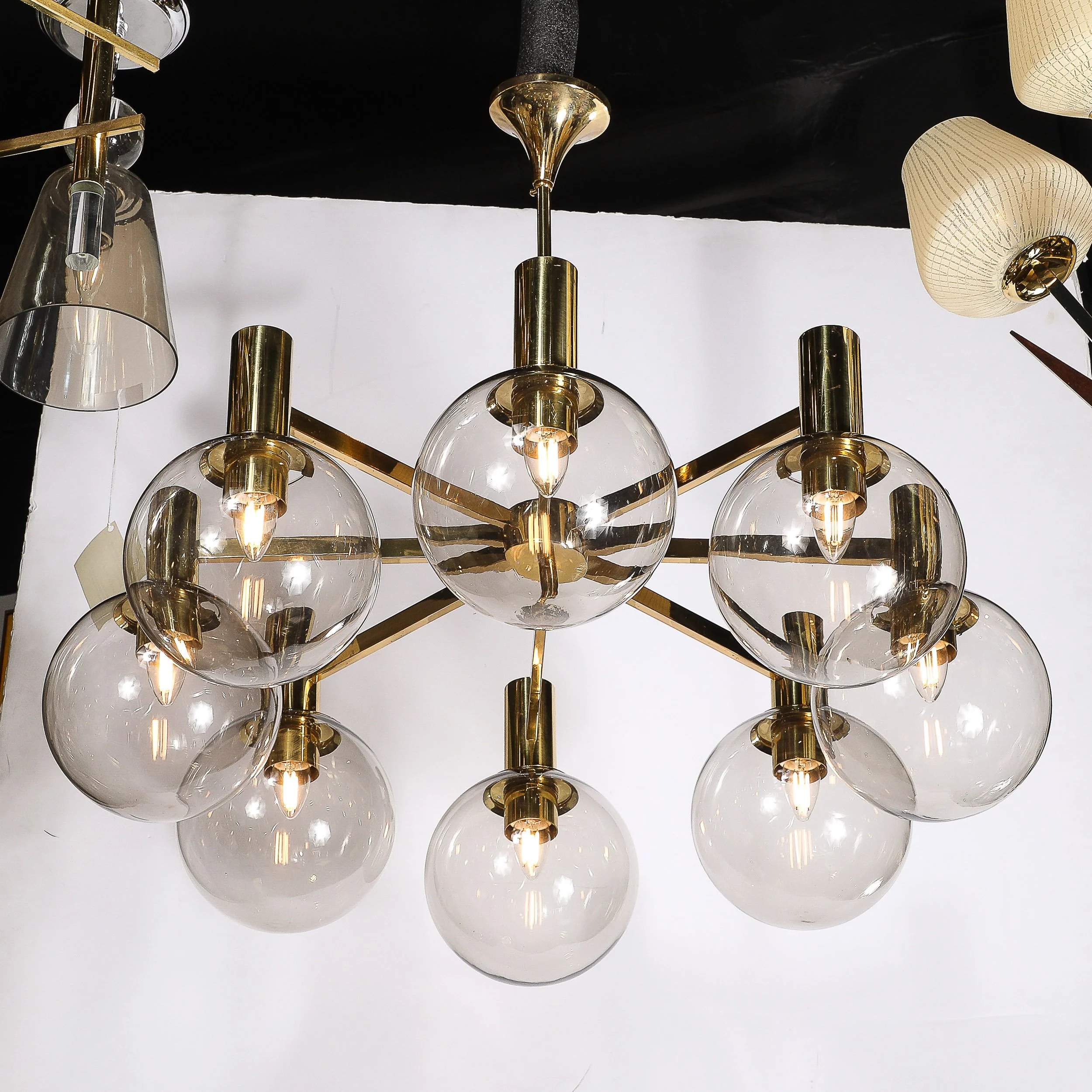 Mid-Century Brass Cone Ceiling Pendant by Hans-Agne Jakobsson